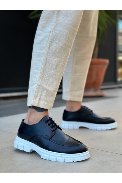 BA0237 Bağcıklı Rugan Klasik Yüksek Taban Cilt Siyah Casual Erkek Ayakkabı BA0237 Bağcıklı Rugan Klasik Yüksek Taban Cilt Siyah Casual Erkek Ayakkabı