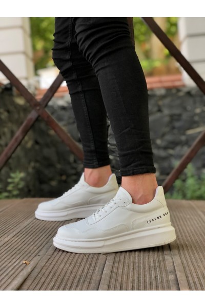 BA0238 BOA Yüksek Taban Beyaz Bağcıklı Erkek Ayakkabı BA0238 BOA Yüksek Taban Beyaz Bağcıklı Erkek Ayakkabı