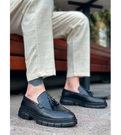 BA0240 Püsküllü Cilt Klasik Yüksek Taban Casual Erkek Ayakkabı