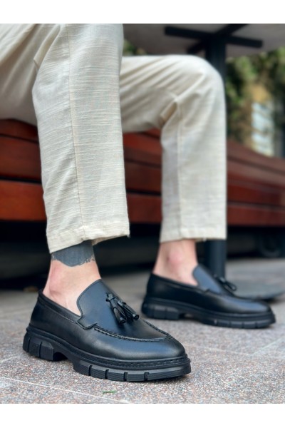 BA0240 Püsküllü Cilt Klasik Yüksek Taban Casual Erkek Ayakkabı