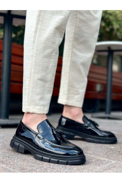 BA0240 Püsküllü Rugan Klasik Yüksek Taban Casual Erkek Ayakkabı BA0240 Püsküllü Rugan Klasik Yüksek Taban Casual Erkek Ayakkabı
