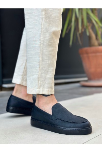 BA0241 Bağcıksız Siyah Taban Cilt Erkek Ayakkabı BA0241 Bağcıksız Siyah Taban Cilt Erkek Ayakkabı