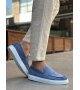 BA0241 Bağcıksız Yüksek Taban Mavi Süet Erkek Ayakkabı