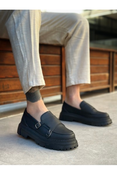 BA0242 Tokalı Klasik Yüksek Siyah Taban Erkek Ayakkabı BA0242 Tokalı Klasik Yüksek Siyah Taban Erkek Ayakkabı