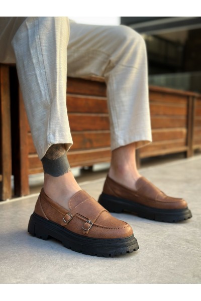 BA0242 Tokalı Klasik Yüksek Siyah Taban Taba Erkek Ayakkabı BA0242 Tokalı Klasik Yüksek Siyah Taban Taba Erkek Ayakkabı