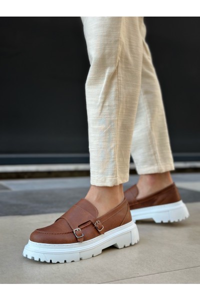 BA0242 Tokalı Klasik Yüksek Taban Taba Erkek Ayakkabı BA0242 Tokalı Klasik Yüksek Taban Taba Erkek Ayakkabı