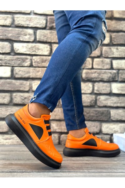 BA0302 Boa Kalın Taban Bağcıksız Tarz Casual Turuncu Erkek Ayakkabı BA0302 Boa Kalın Taban Bağcıksız Tarz Casual Turuncu Erkek Ayakkabı