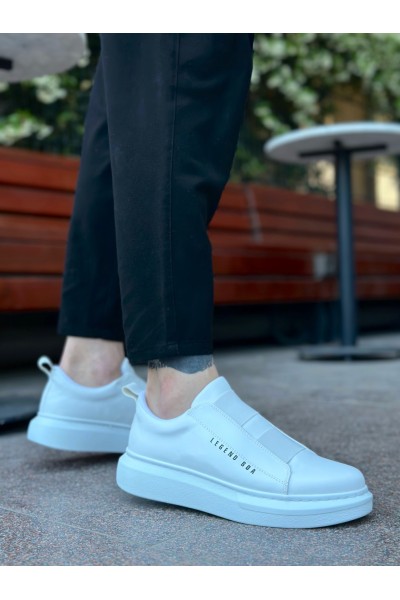 BA0307 BOA Kalın Yüksek Taban Çift Bant Beyaz Erkek Ayakkabı BA0307 BOA Kalın Yüksek Taban Çift Bant Beyaz Erkek Ayakkabı