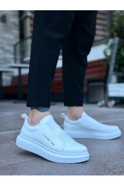 BA0307 BOA Kalın Yüksek Taban Çift Bant Beyaz Erkek Ayakkabı BA0307 BOA Kalın Yüksek Taban Çift Bant Beyaz Erkek Ayakkabı