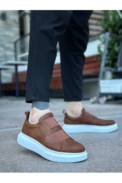 BA0307 BOA Kalın Yüksek Taban Çift Bant Taba Beyaz Erkek Ayakkabı BA0307 BOA Kalın Yüksek Taban Çift Bant Taba Beyaz Erkek Ayakkabı