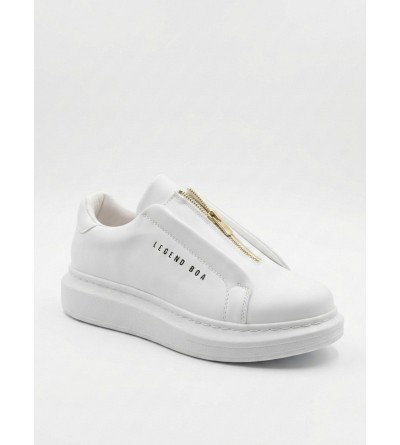 BA0310 BOA Kalın Yüksek Taban Fermuarlı Beyaz Erkek Ayakkabı BA0310 BOA Kalın Yüksek Taban Fermuarlı Beyaz Erkek Ayakkabı