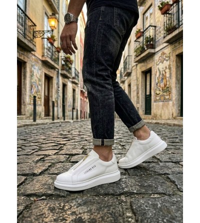 BA0310 BOA Kalın Yüksek Taban Fermuarlı Beyaz Erkek Ayakkabı BA0310 BOA Kalın Yüksek Taban Fermuarlı Beyaz Erkek Ayakkabı