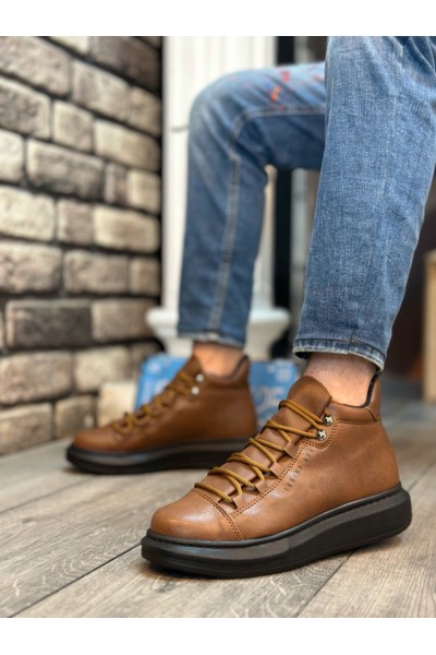 BA0312 Bağcıklı Yüksek Taba Siyah Taban Erkek Tarz Spor Bot BA0312 Bağcıklı Yüksek Taba Siyah Taban Erkek Tarz Spor Bot