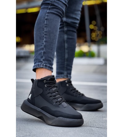 BA0318 Bağcıklı Erkek Yüksek Taban Siyah Taban Spor Bot BA0318 Bağcıklı Erkek Yüksek Taban Siyah Taban Spor Bot