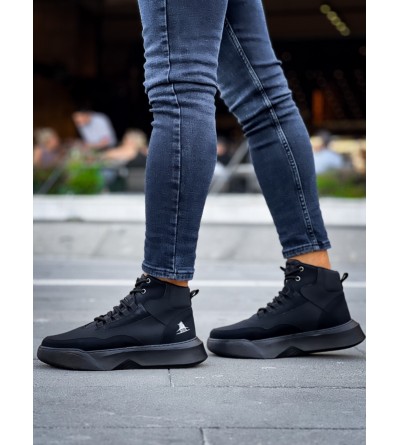 BA0318 Bağcıklı Erkek Yüksek Taban Siyah Taban Spor Bot BA0318 Bağcıklı Erkek Yüksek Taban Siyah Taban Spor Bot