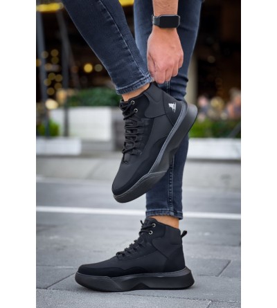 BA0318 Bağcıklı Erkek Yüksek Taban Siyah Taban Spor Bot BA0318 Bağcıklı Erkek Yüksek Taban Siyah Taban Spor Bot