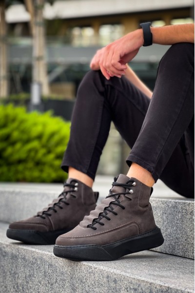 BA0321 Gizli Bağcıklı Erkek Yüksek Taban Kahverengi Spor Bot BA0321 Gizli Bağcıklı Erkek Yüksek Taban Kahverengi Spor Bot