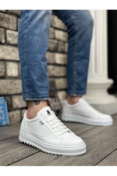 BA0323 BOA Kalın Tırtık Yüksek Taban Beyaz Bağcıklı Spor Erkek Ayakkabı BA0323 BOA Kalın Tırtık Yüksek Taban Beyaz Bağcıklı Spor Erkek Ayakkabı