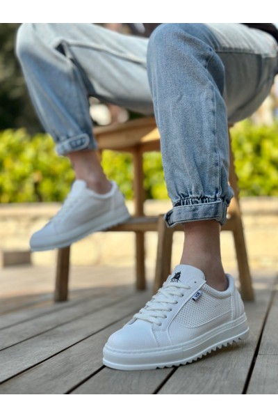 BA0323 BOA Kalın Tırtık Yüksek Taban Beyaz Bağcıklı Spor Erkek Ayakkabı BA0323 BOA Kalın Tırtık Yüksek Taban Beyaz Bağcıklı Spor Erkek Ayakkabı