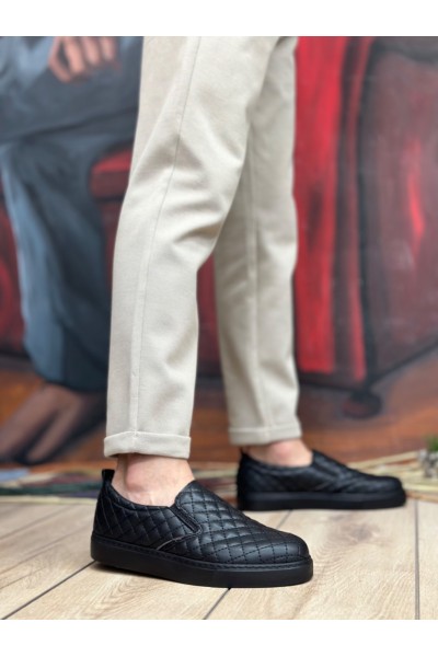 BA0353 Bağcıksız Kapitone Siyah Günlük Erkek Ayakkabı BA0353 Bağcıksız Kapitone Siyah Günlük Erkek Ayakkabı