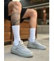 BA0375 Özel Örme Triko Tarz Gri Renk Spor Ayakkabı 
