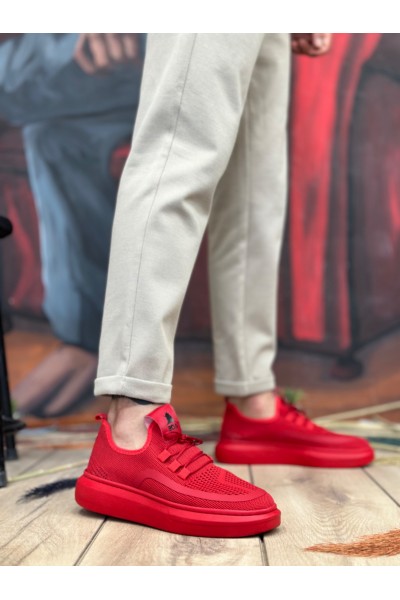 BA0375 Özel Örme Triko Tarz Kırmızı Renk Spor Ayakkabı BA0375 Özel Örme Triko Tarz Kırmızı Renk Spor Ayakkabı