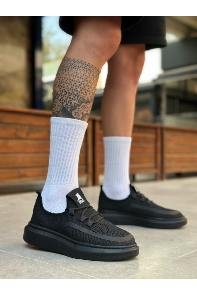 BA0375 Özel Örme Triko Tarz Siyah Renk Siyah Taban Spor Ayakkabı BA0375 Özel Örme Triko Tarz Siyah Renk Siyah Taban Spor Ayakkabı