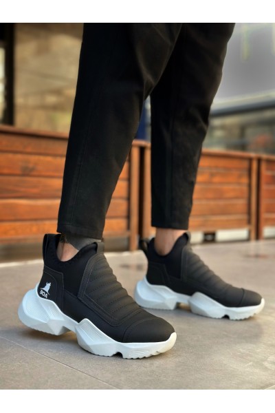 BA0401 Bağcıksız Rahat Yüksek Taban Siyah Erkek Spor Yarım Bilek Bot BA0401 Bağcıksız Rahat Yüksek Taban Siyah Erkek Spor Yarım Bilek Bot