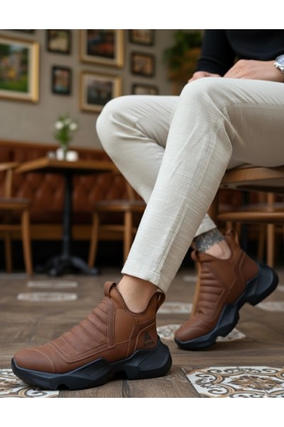 BA0401 Bağcıksız Rahat Yüksek Taban Taba Erkek Spor Yarım Bilek Bot BA0401 Bağcıksız Rahat Yüksek Taban Taba Erkek Spor Yarım Bilek Bot