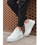 BA0423 BOA Kalın Yüksek Taban Beyaz Bağcıklı Spor Erkek Ayakkabı