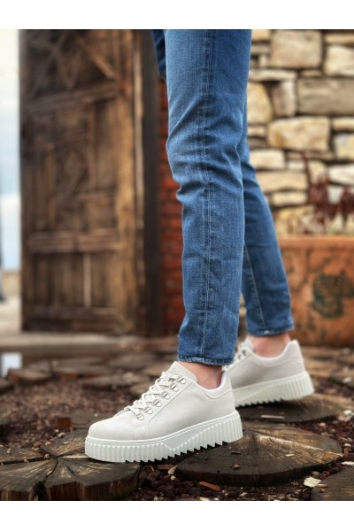 BA0505 Çengel Bağcıklı Gri Renk Yüksek Tabanlı Günlük Ayakkabı BA0505 Çengel Bağcıklı Gri Renk Yüksek Tabanlı Günlük Ayakkabı