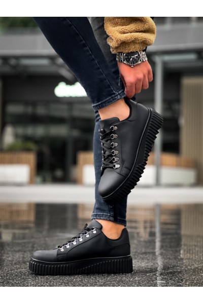 BA0505 Çengel Bağcıklı Siyah Tabanlı Günlük Ayakkabı BA0505 Çengel Bağcıklı Siyah Tabanlı Günlük Ayakkabı