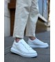 BA0547 BOA Kalın Yüksek Taban Beyaz Bağcıklı Spor Erkek Ayakkabı