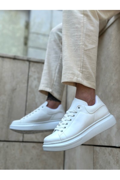 BA0547 BOA Kalın Yüksek Taban Beyaz Bağcıklı Spor Erkek Ayakkabı BA0547 BOA Kalın Yüksek Taban Beyaz Bağcıklı Spor Erkek Ayakkabı