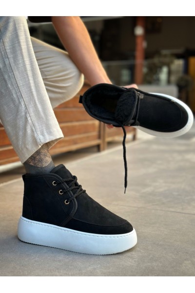 BA0550 İçi Kürklü Bağcıklı Siyah Erkek Tarz Spor Bot BA0550 İçi Kürklü Bağcıklı Siyah Erkek Tarz Spor Bot