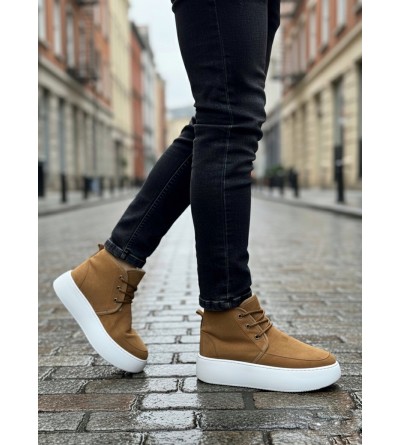 BA0550 İçi Kürklü Bağcıklı Taba Erkek Tarz Spor Bot