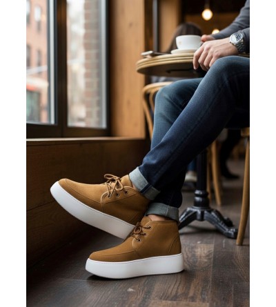 BA0550 İçi Kürklü Bağcıklı Taba Erkek Tarz Spor Bot