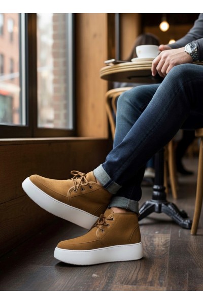 BA0550 İçi Kürklü Bağcıklı Taba Erkek Tarz Spor Bot BA0550 İçi Kürklü Bağcıklı Taba Erkek Tarz Spor Bot