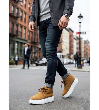 BA0550 İçi Kürklü Bağcıklı Taba Erkek Tarz Spor Bot