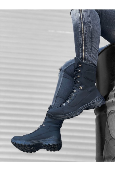 BA0605 Bağcıklı Siyah Nubuk Askeri Postal Bot BA0605 Bağcıklı Siyah Nubuk Askeri Postal Bot