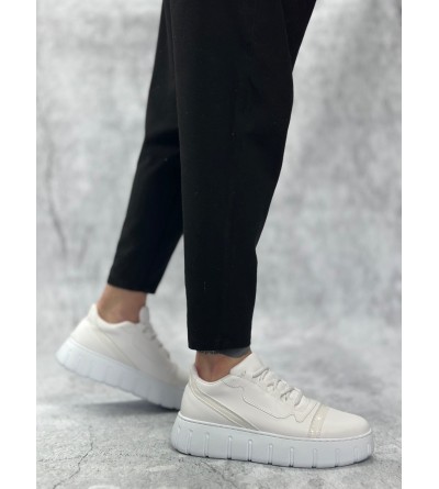 BA0666 BOA Beyaz Yüksek Taban Erkek Günlük Ayakkabı