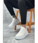 BA0666 BOA Beyaz Yüksek Taban Erkek Günlük Ayakkabı