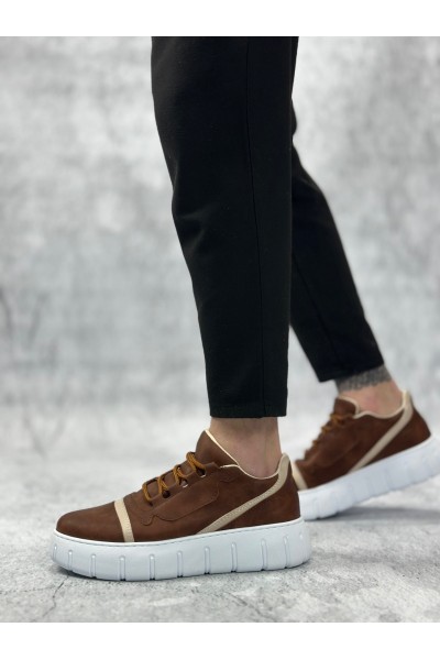 BA0666 BOA Taba Yüksek Taban Erkek Günlük Ayakkabı BA0666 BOA Taba Yüksek Taban Erkek Günlük Ayakkabı