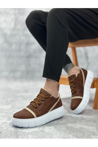 BA0666 BOA Taba Yüksek Taban Erkek Günlük Ayakkabı BA0666 BOA Taba Yüksek Taban Erkek Günlük Ayakkabı