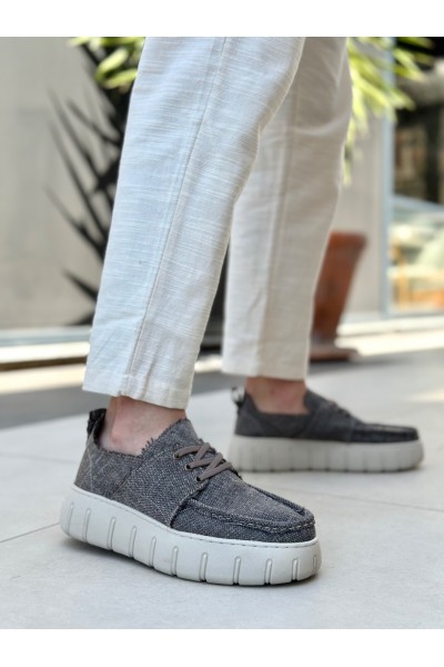 BA0676 BOA Kahverengi Keten Yüksek Taban Erkek Yazlık Ayakkabı BA0676 BOA Kahverengi Keten Yüksek Taban Erkek Yazlık Ayakkabı