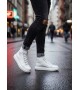 BA0713 Bağcıklı Beyaz Yüksek Taban Erkek Tarz Spor Bot