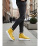 BA0713 Bağcıklı Sarı Yüksek Taban Erkek Tarz Spor Bot