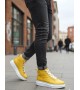 BA0713 Bağcıklı Sarı Yüksek Taban Erkek Tarz Spor Bot