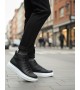 BA0713 Bağcıklı Yüksek Siyah Beyaz Taban Erkek Tarz Spor Bot