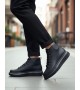BA0713 Bağcıklı Yüksek Siyah Taban Erkek Tarz Spor Bot